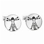 Bouton de Manchette Homme | Boutons de Manchette Originaux Pour Chemise | Cadeaux mariage Acier Inoxydable | Bijou Noir Geek Sci