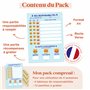 Tableau Récompenses Enfants à Gratter - Motivation pour l'Apprentissage de l'Organisation & de l'Autonomie (2 Feuilles Recto/Ver