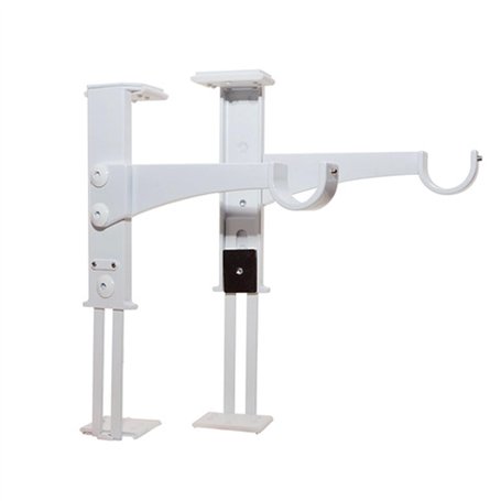 Lot de 2 Supports Sans Perçage à Fixation Latérale pour Tringle à Rideau D.20 ou D.28mm - Installation sur Coffre de Volet Roula