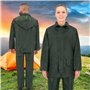 BWOLF Himalaya Combinaison de pluie à manches longues imperméable avec taille élastique Veste à capuche pour homme Veste de plui