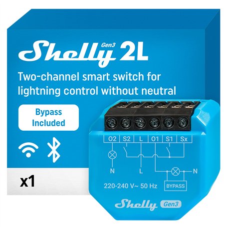 Shelly 2L Gen3 - Interrupteur connecté Wi-Fi
