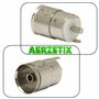 AЕRZETIX - C69057 - Lot de 2 Connecteurs d'antenne RF femelle droit - à souder - adaptateur