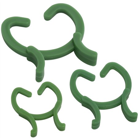 AERZETIX - C73874 - Lot de 45 Clips Pinces de Fixation pour Plantes 3.4x3 cm / 3x2.3 cm / 2.3x2 cm - Attaches légumes - en Plast