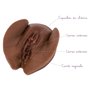 Bivea | Modèle pédagogique pour l'anatomie de la vulve | Vulve mutilée en silicone (peau foncée)