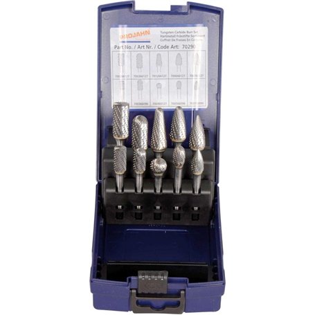 Projahn HM 70290 Kit de 10 têtes de fraisage dans boîte ABS Forme B 9