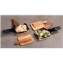 Kesper Lot de 8 Planches à raclette - 10 x 8 cm - en Bois d'acacia - Dessous de Verre - Planche à raclette