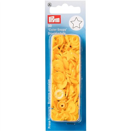 Prym 393210 Color Snaps Bouton pression en plastique Jaune Taille unique
