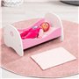 Bayer Design 54201AA Mobilier De Poupée, Lit pour Poupon Bois, Princesse Rose