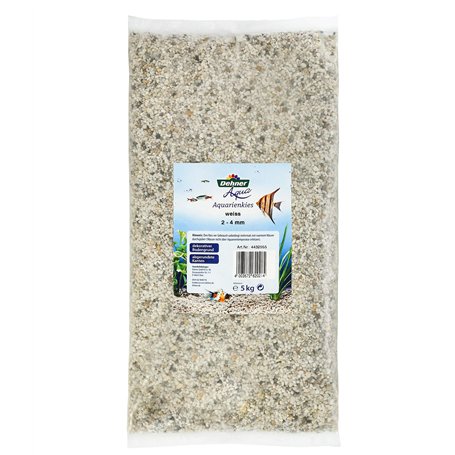Dehner Aqua Gravier d'aquarium Blanc Grain 2-4 mm 5 kg