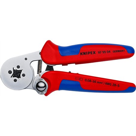 Knipex Pince à sertir auto-ajustable pour embouts de câble avec accès latéral chromée