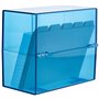 Wedo 2506303 Fichier A6 avec cartes + registre alphabétique 200 cartes Transparent Bleu
