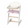 roba Chaise Haute pour Poupon et Poupée Scarlett en Bois + Coussin Rose et Plateau Repas - Hauteur 52 cm - dès 3 Ans - Blanc / N