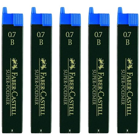 Faber-Castell Lot de 5 mines super polymères (0