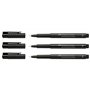 FABER-CASTELL Lot de 3 Feutres encre de chine PITT artist pen Pointe Pinceau XS 0