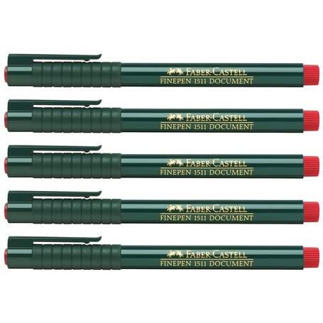 FABER-CASTELL Finepen 205006 Lot de 5 feutres à pointe fine 0
