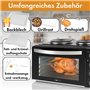 Clatronic® Mini-four avec plaques de cuisson et broche tournante | cuisson et rôtissage simultanés | mini-four à convection de 2