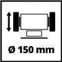 Einhell Touret à meuler TC-BG 150 (puissance de 150 W, pour les petites et grandes réparations) Livré avec meule de dégrossissag