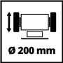 Einhell Touret à meuler TC-BG 200 L (400W, lampe) Livré avec meule de dégrossissage et meule de ponçage fin K36/K60