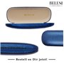 BELESI Étui à lunettes rigide bleu carbone - Étui à lunettes pour homme et femme - Bleu, bleu, taille unique
