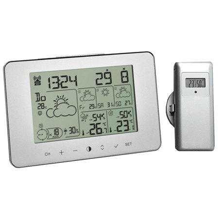 TFA Dostmann Meteotime Primo 35.1156 Station météo pour 90 régions météorologiques en Europe avec probabilité de pluie et force