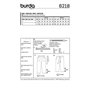 Burda 6218 Pantalon ou pantacourt femme droit poches invisibles ou plaquées - du 46 au 56 Blanc