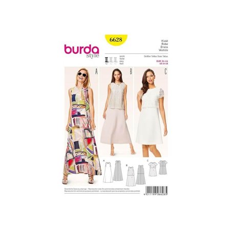 Burda B6628 Patron de Couture Robe Papier Blanc 19 x 13 x 1 cm