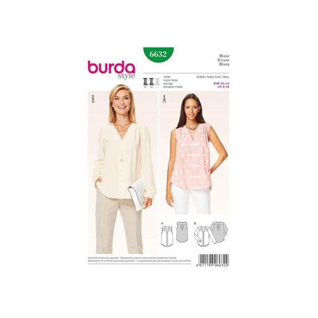 Burda B6632 Patron de Couture Tunique Papier Blanc 19 x 13 x 1 cm