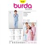 Burda B9747 Patron de Couture Pyjama 19 x 13 cm