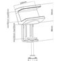 MaxTrack NVZ1L Pince de Table pour multiprise - Support de Table, pour multiprises ou hubs USB de 40 à 60 mm de Large, Support d