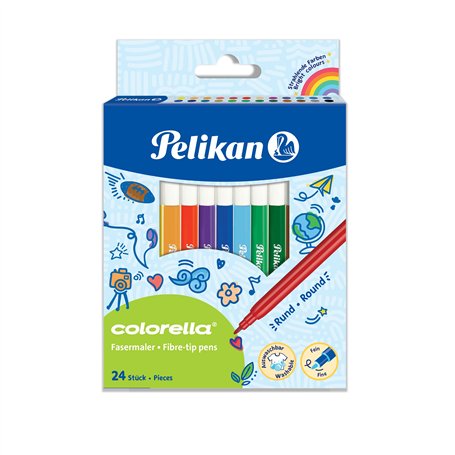 Pelikan Colorella C302 817271 Lot de 24 stylos à bille dans une boîte pliable