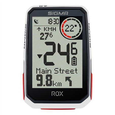 SIGMA ROX 4.0 White Sensor Set | Ordinateur de vélo sans Fil GPS & Navigation avec capteurs de Vitesse
