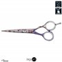 JAGUAR Ciseaux à cheveux JaguART MAGIC GARDEN 5.5" | Ciseaux de coiffeur en design offset | Revêtement high-tech anti-allergéniq