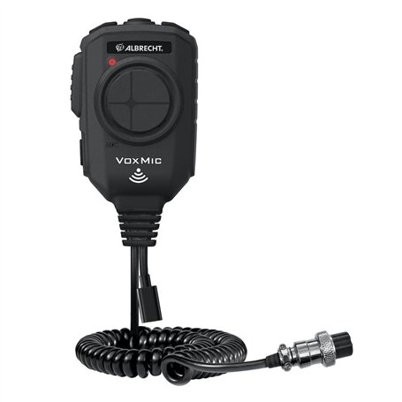 Albrecht VOX Microphone Universel pour appareils CB 6 Broches 6 Broches 42100 avec ANC et Batterie 3000 mAh pour la Communicatio