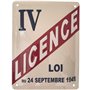Licence IV – Plaque Métal Murale Vintage pour Bar & Cuisine