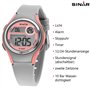 Montre pour fille SINAR XE-64-9 avec écran LCD numérique à quartz 10 bar bracelet silicone sport