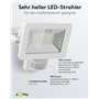 goobay 53882 Projecteur détecteur de Mouvement – Spot LED 30 W – Blanc Neutre 4000 K – 2560 LM – Angle d'éclairage 100 ° – Indic