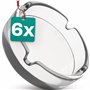 Praknu 6 Cendrier Verre Transparent - Empilables - Pour Intérieur et Extérieur - Cendrier En Verre Avec 4 Fentes