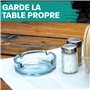 Praknu 6 Cendrier Verre Transparent - Empilables - Pour Intérieur et Extérieur - Cendrier En Verre Avec 4 Fentes