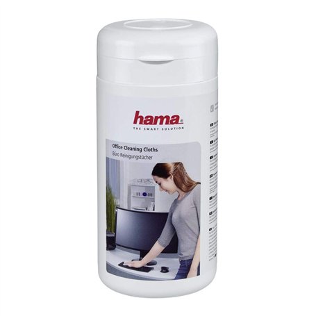 Hama Lingette Nettoyante Bureau (Boite de 100 Lingettes Humides