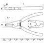 BGS Diy 52100 | Jeu de pinces à circlips 175 mm | 4 pièces