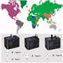 LEICKE Adaptateur Chargeur de Voyage Universel 33.5W pour différents appareils routeurs (US/EU/UK/AU Plus 224 Pays), moniteurs,