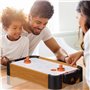 Relaxdays Hockey de table Air Hockey de table Mini Hockey emporter accessoires lxP: 56 x 31 cm, brun