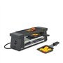 Spring Appareil à raclette Compact pour 2 Personnes - Noir - Plaque de Cuisson en Aluminium antiadhésive - 2 poêlons à raclette