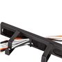 LogiLink Professional OR106B - Panneau de Gestion de câbles 19" avec 4 étriers en Acier et Barrette de Brosse Noir