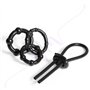 Belmalia Set Anneau Penien - Anneau Homme | 3 Anneaux de Pénis en Silicone Souple et Boucle de Pénis Réglable | Plus Dur Plus Do