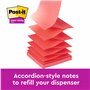 Post-it Z-Notes Autocollantes Super Sticky, Couleurs Boost, Pack de 5 Blocs, 90 Feuilles par Bloc, 76 mm x 76 mm - Feuillets Sup
