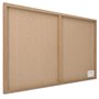 Navaris Tableau d'affichage en liège - Panneau mural 70 x 50 cm avec 15 punaises rouges et argentées incluses - Tableau mémo des