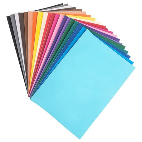 Lot de 20 feuilles de caoutchouc mousse - Multicolore - Autocollantes - DIN A4 - 2 mm - Idéal pour le bricolage