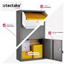 tectake® Boîte aux Lettres avec Compartiment pour Colis, Boite aux Lettres normalisée résistante avec avec clapet de sécurité, L