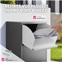 tectake® Boîte aux Lettres avec Compartiment pour Colis, Boite aux Lettres normalisée résistante avec avec clapet de sécurité, L